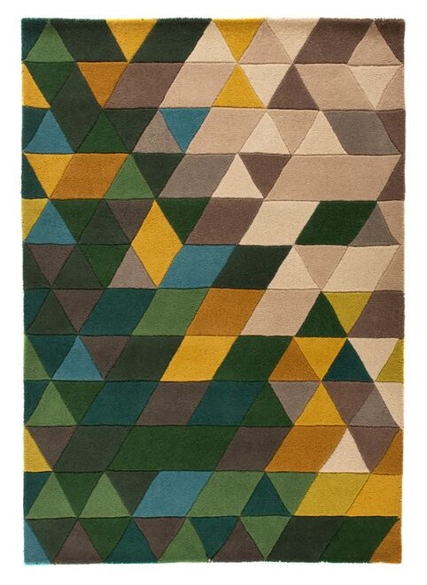 Levně Flair Rugs koberce Ručně všívaný kusový koberec Illusion Prism Green/Multi - 120x170 cm