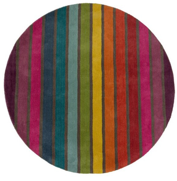 Levně Flair Rugs koberce Ručně všívaný kusový koberec Illusion Candy Multi kruh - 160x160 (průměr) kruh cm