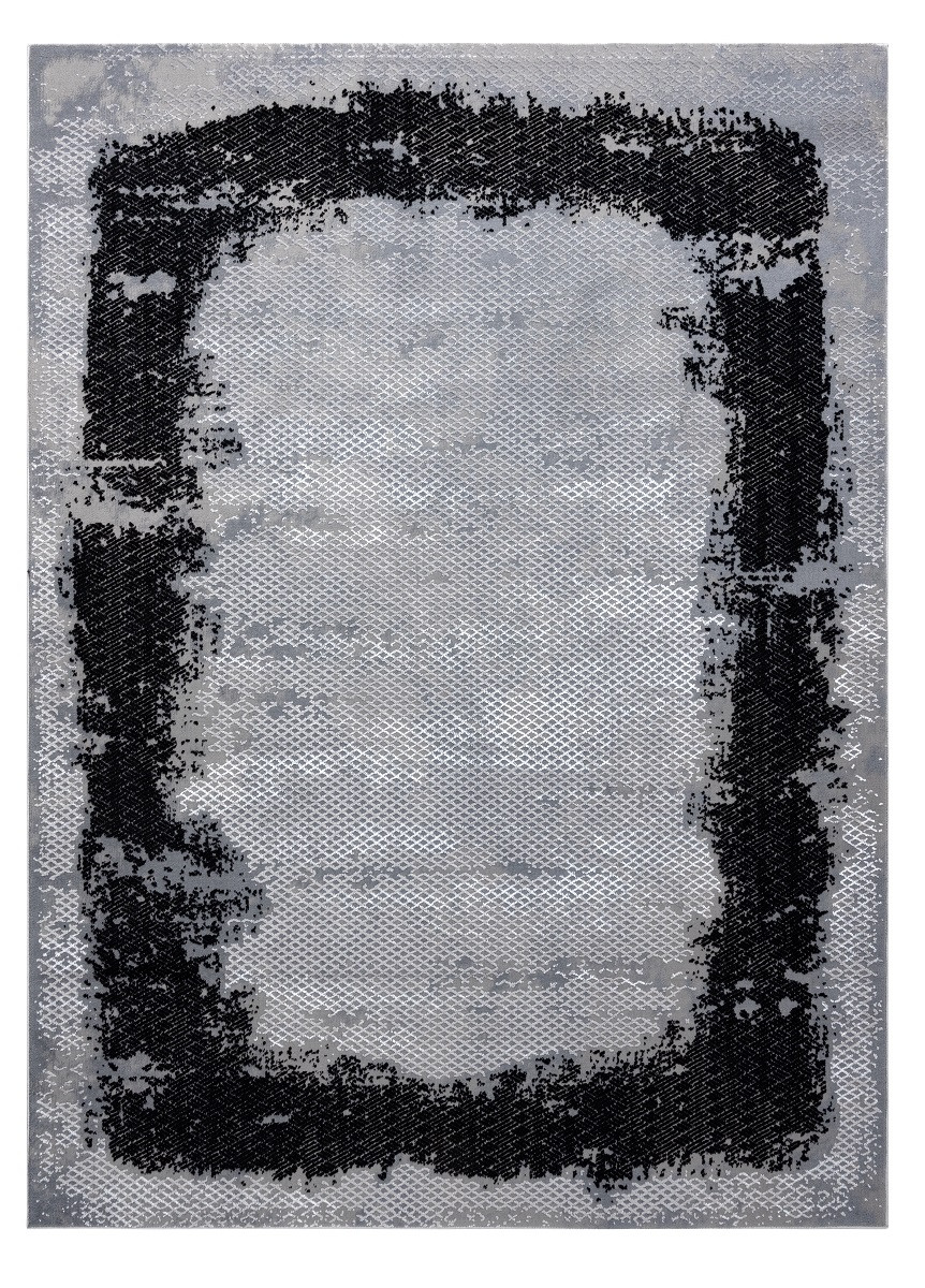 Levně Dywany Łuszczów Kusový koberec Core A004 Frame black/light grey - 140x190 cm