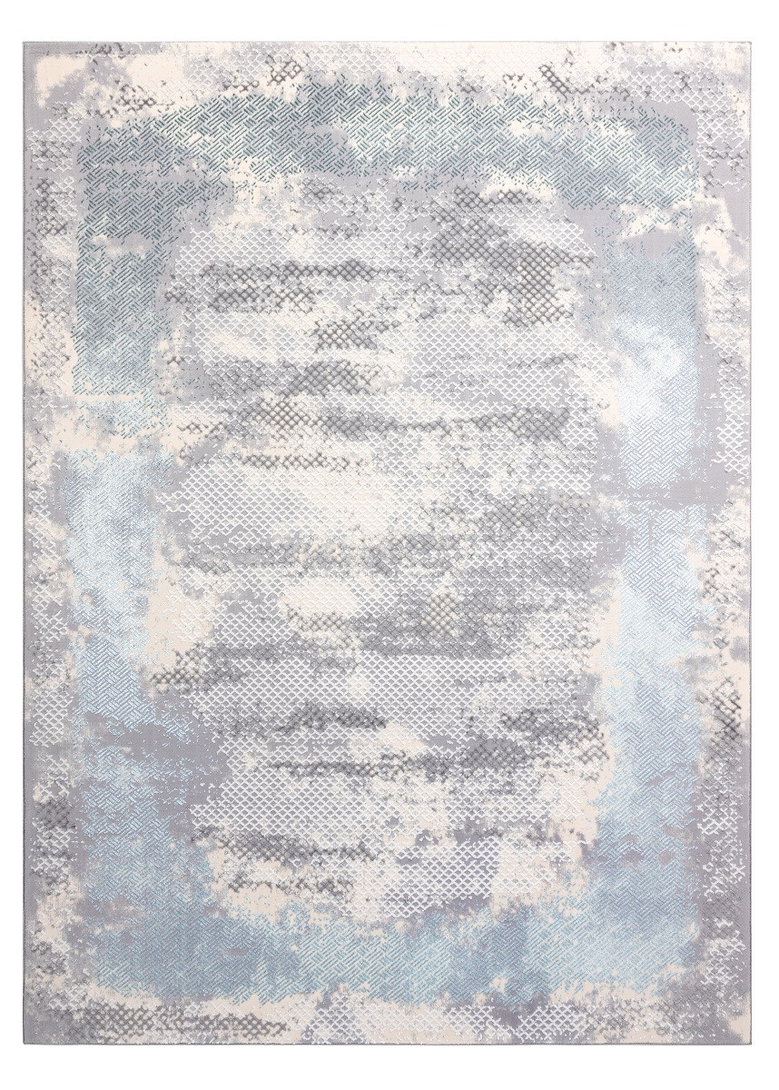 Levně Dywany Łuszczów Kusový koberec Core A004 Frame ivory/grey and blue - 160x220 cm
