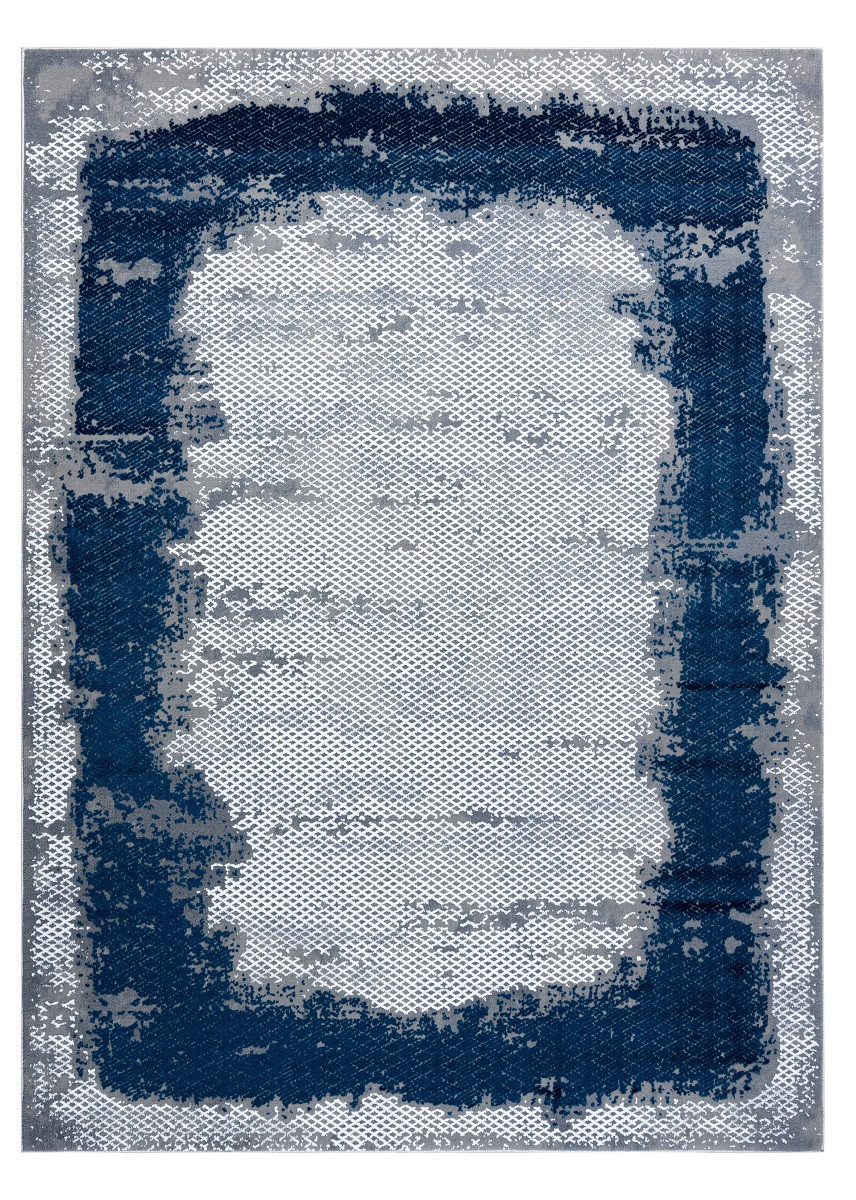 Levně Dywany Łuszczów Kusový koberec Core A004 Frame blue/grey - 140x190 cm