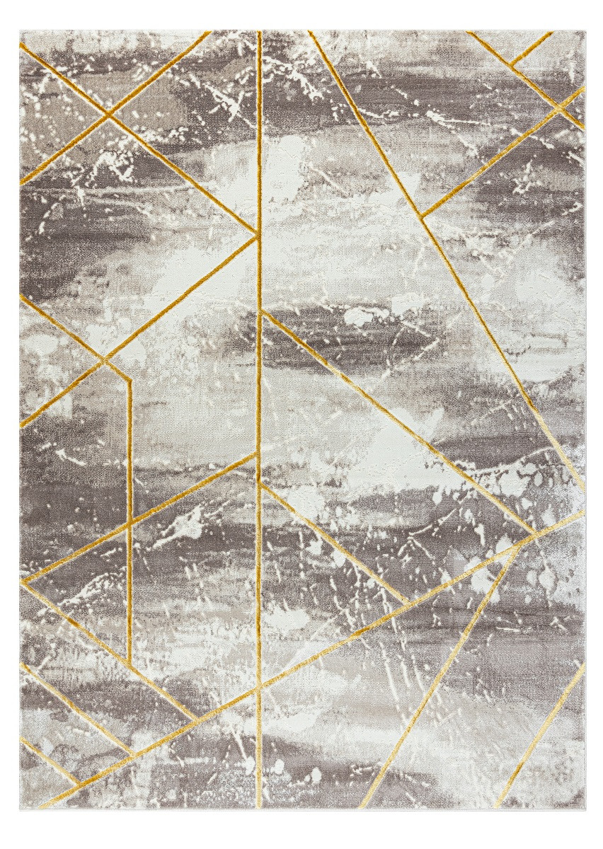 Levně Dywany Łuszczów Kusový koberec Core 1818 Geometric ivory/gold - 180x270 cm