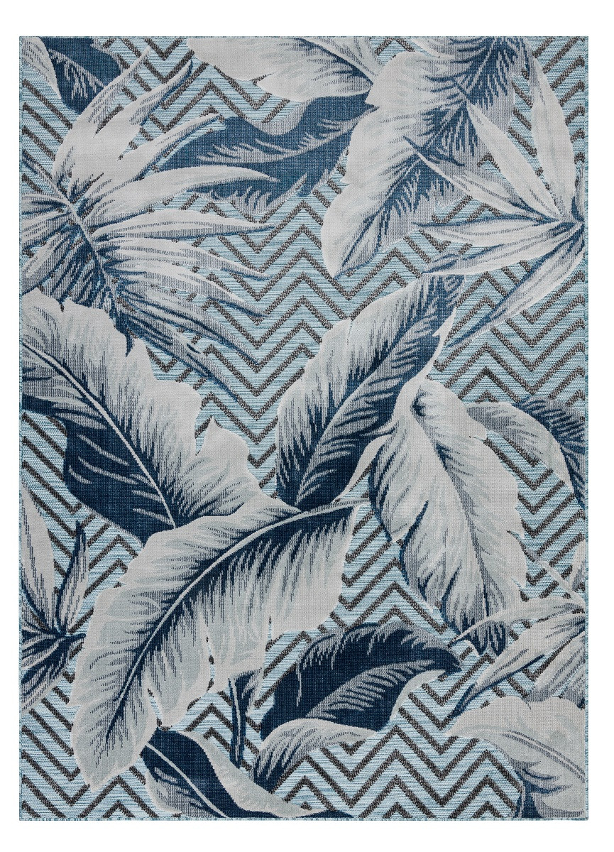 Kusový koberec Botanic 65242 Feathers aqua – na ven i na doma