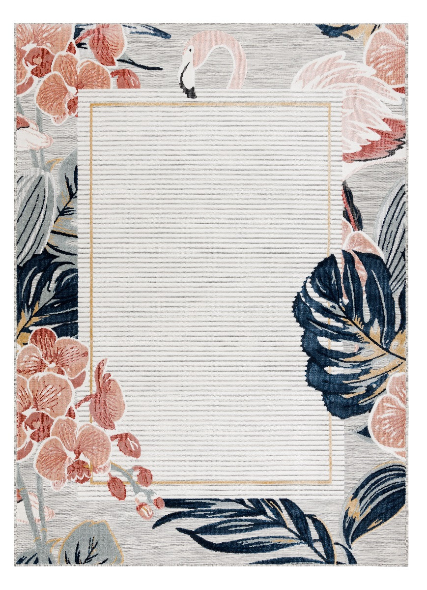 Levně Dywany Łuszczów Kusový koberec Botanic 65240 Flamingo grey – na ven i na doma - 117x170 cm