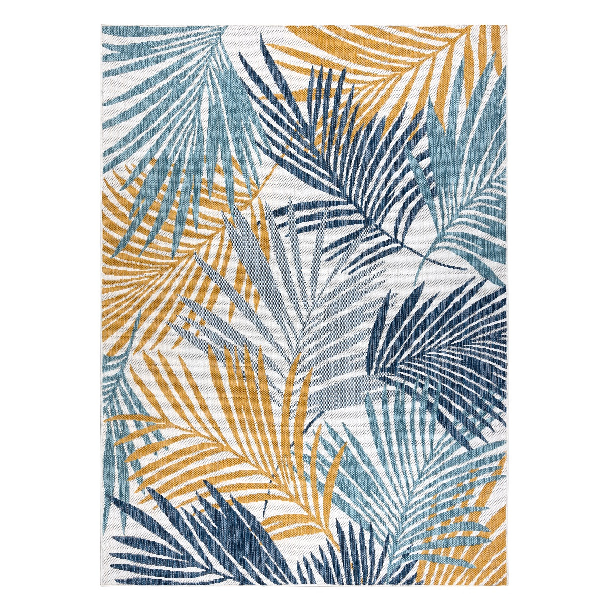 Kusový koberec Cooper Sisal Palm leaves 22258 ecru/navy