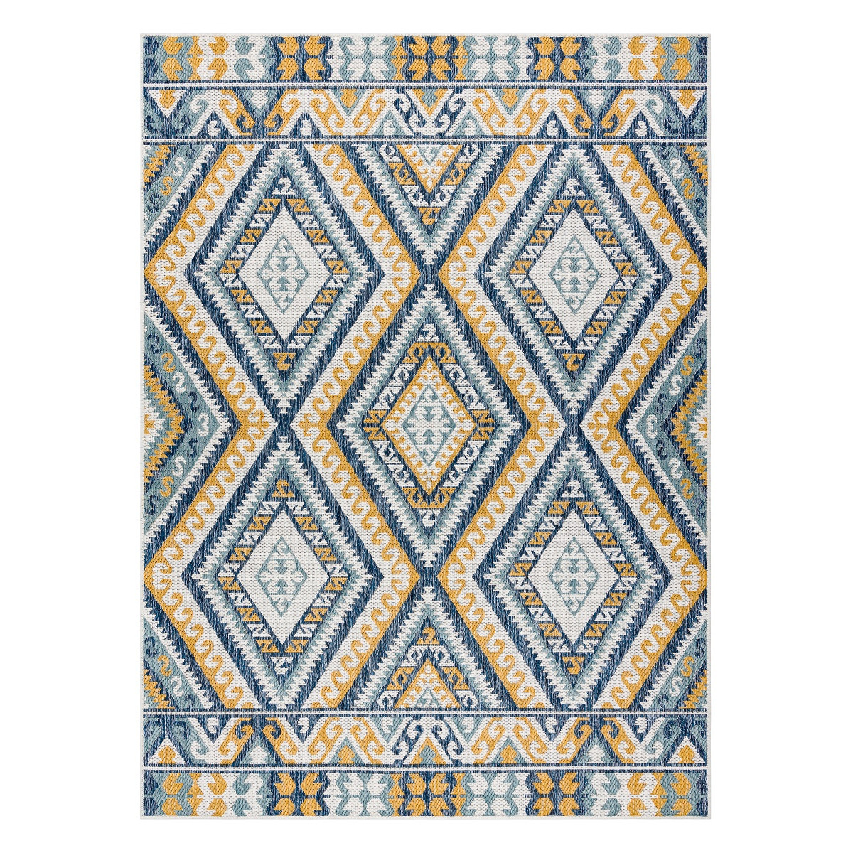 Kusový koberec Cooper Sisal Aztec 22224 ecru/navy