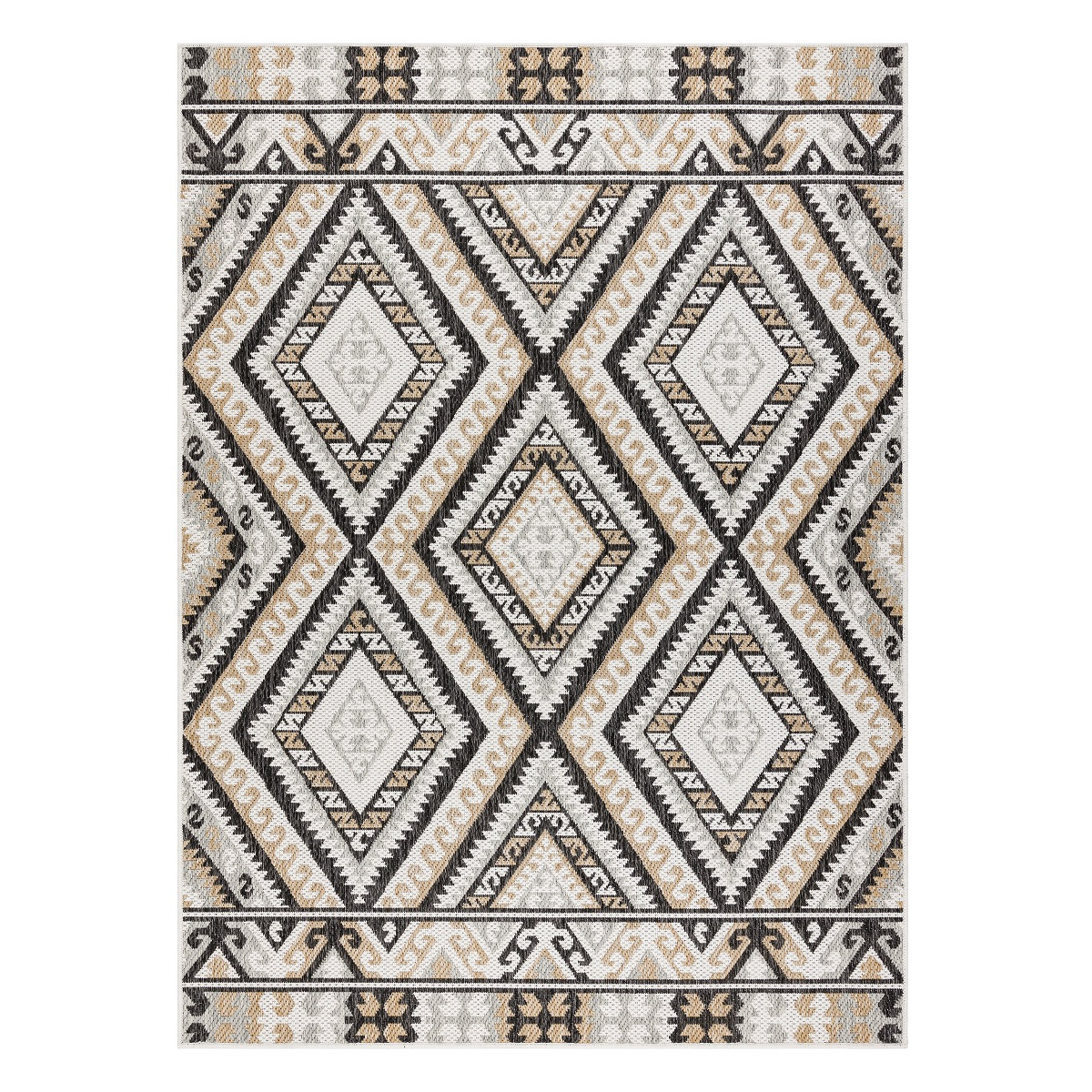 Kusový koberec Cooper Sisal Aztec 22224 ecru/black