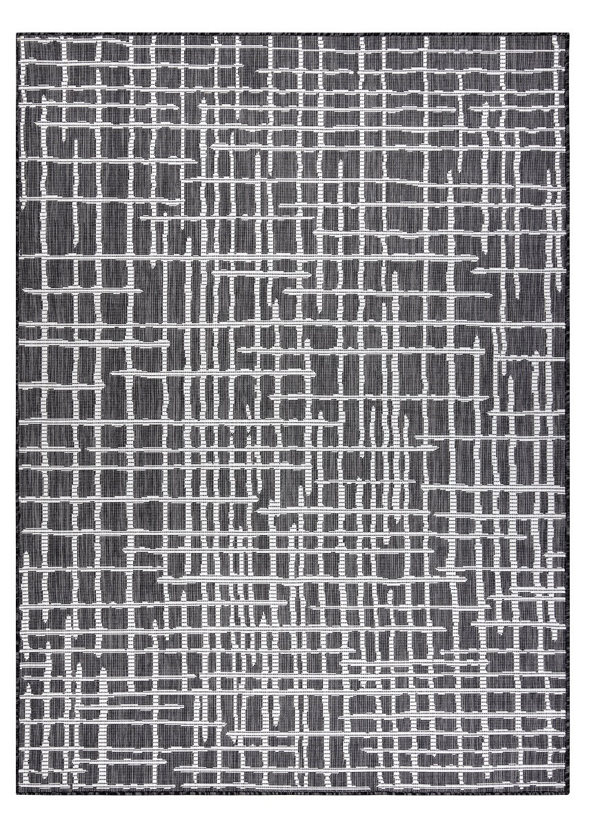 Levně Dywany Łuszczów Kusový koberec Sion Sisal Trellis 22144 black/ecru – na ven i na doma - 140x190 cm