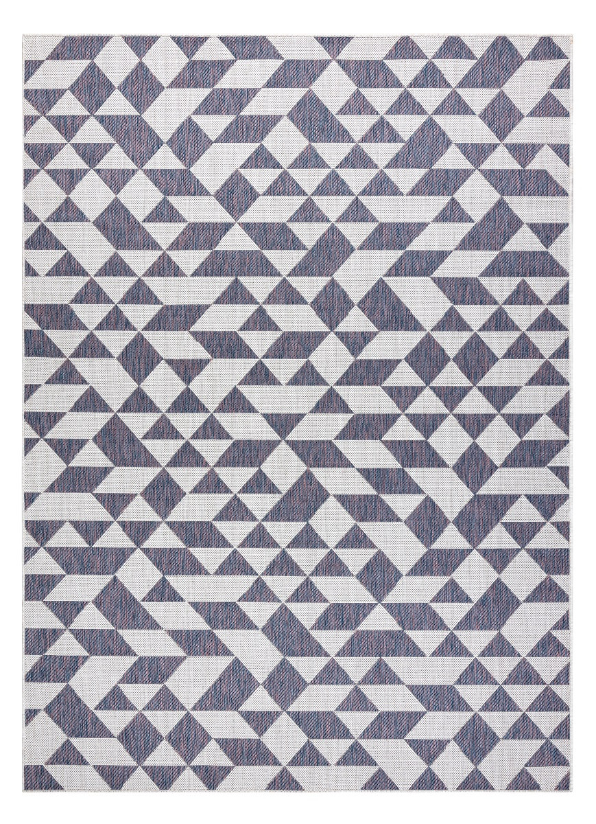 Levně Dywany Łuszczów Kusový koberec Sion Sisal Triangles 22373 ecru/blue-pink – na ven i na doma - 120x170 cm