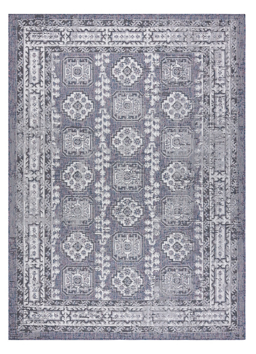 Levně Dywany Łuszczów Kusový koberec Sion Sisal Ornament 2832 blue/pink/ecru – na ven i na doma - 140x190 cm