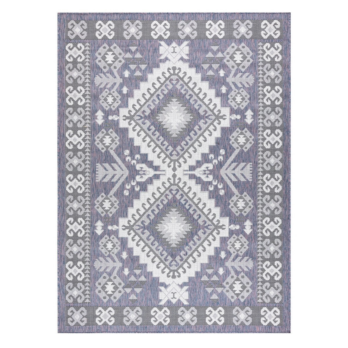 Kusový koberec Sion Sisal Aztec 3007 blue/pink/ecru