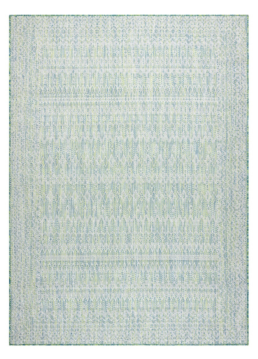 Kusový koberec Sion Sisal Aztec 22184 green/blue/ecru – na ven i na doma