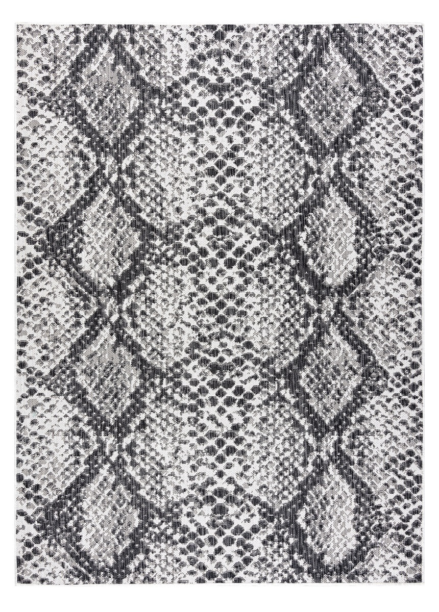 Levně Dywany Łuszczów Kusový koberec Sion Sisal Snake`s skin 22162 ecru/black – na ven i na doma - 80x150 cm