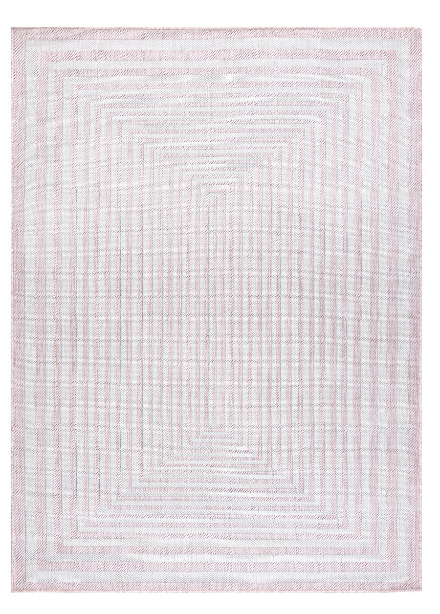 Kusový koberec Sion Sisal Labirinth 22376 pink/ecru – na ven i na doma