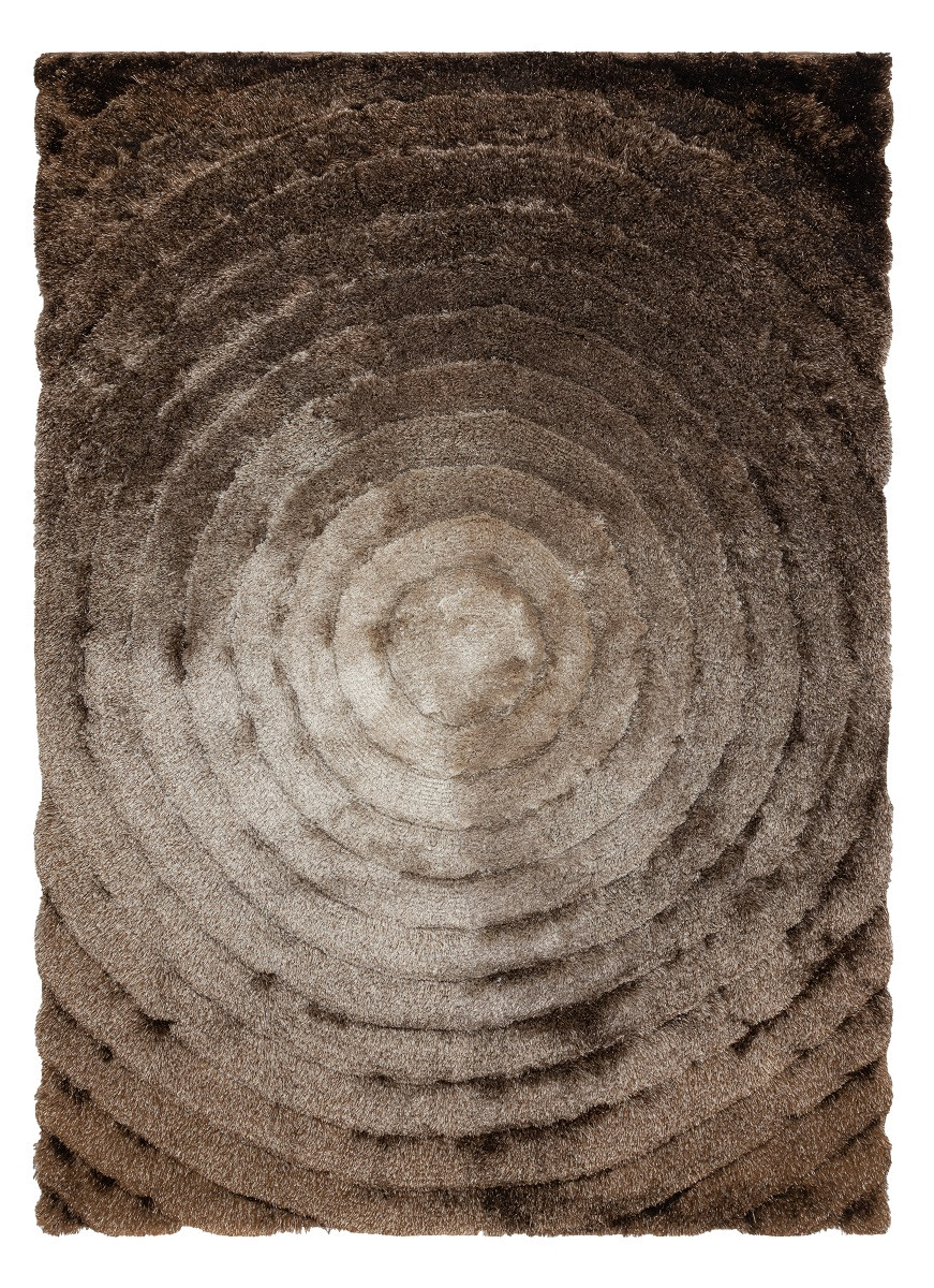 Levně Dywany Łuszczów Kusový koberec Flim 008-B7 Circles brown - 120x160 cm