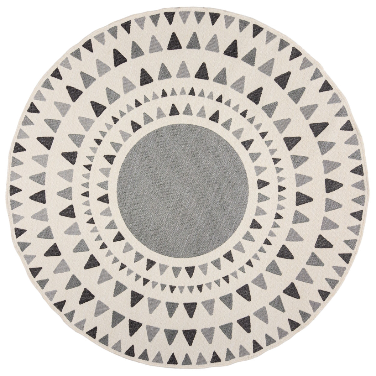 Levně Flair Rugs koberce Kusový koberec Dauntless Shadow Rays Grey – na ven i na doma - 160x160 (průměr) kruh cm