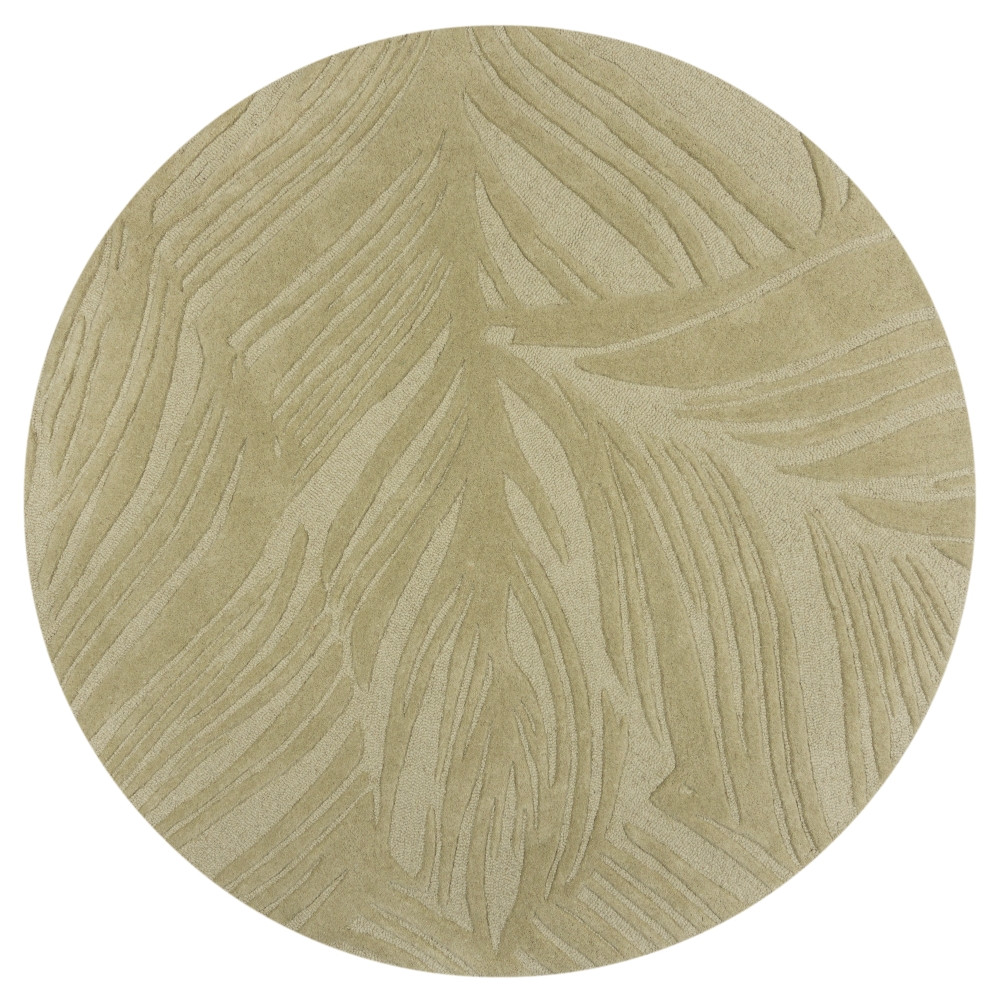 Levně Flair Rugs koberce Kusový koberec Solace Lino Leaf Sage kruh - 160x160 (průměr) kruh cm