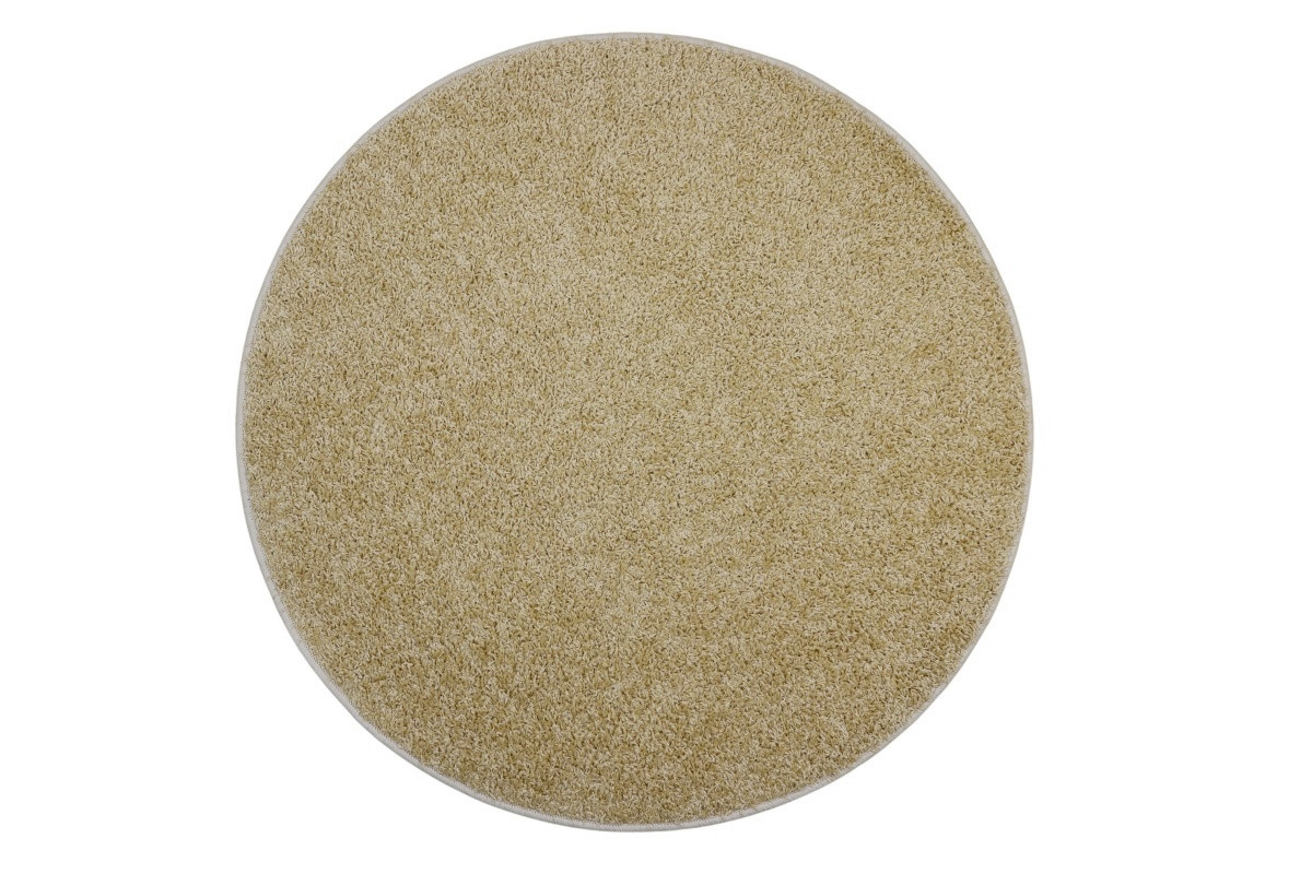 Levně Vopi koberce Kusový koberec Color shaggy béžový kruh - 100x100 (průměr) kruh cm