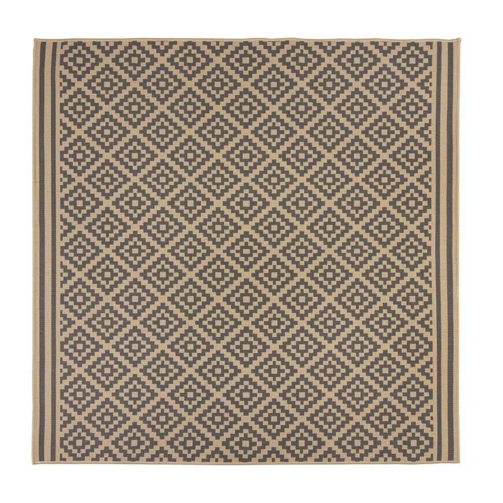 Levně Flair Rugs koberce Kusový koberec Florence Alfresco Moretti Beige/Anthracite čtverec – na ven i na doma - 200x200 cm
