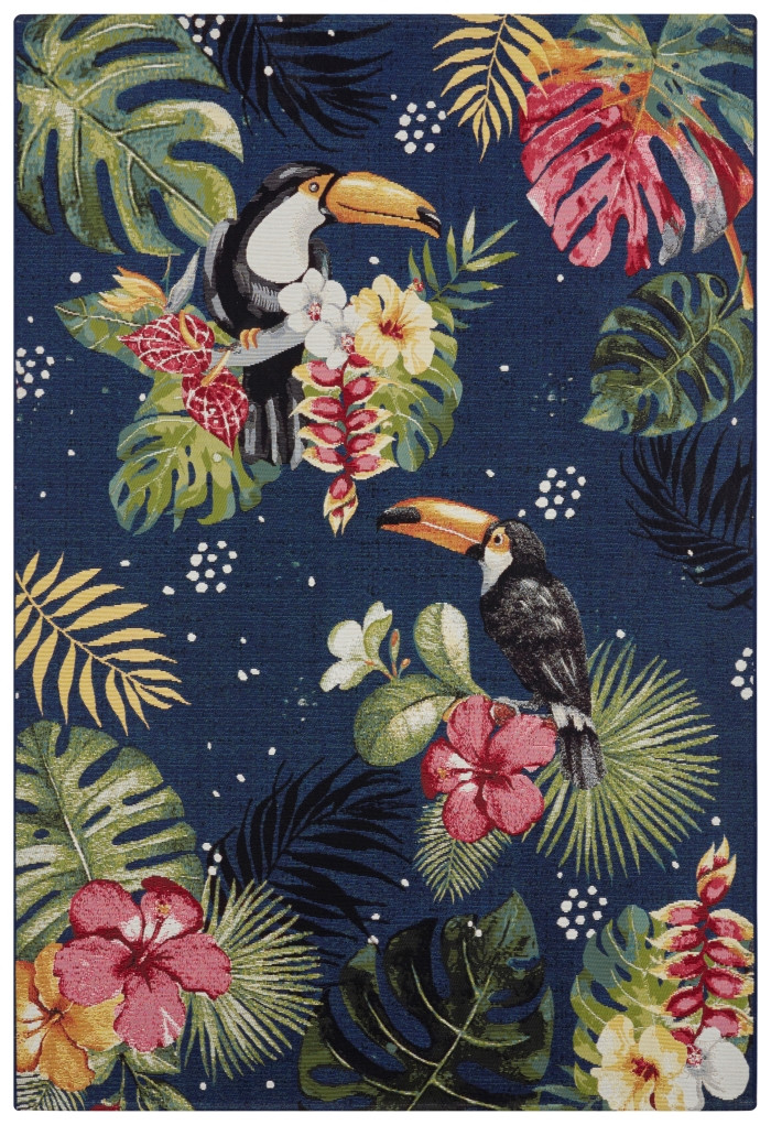 Levně Hanse Home Collection koberce Kusový koberec Flair 105609 Tropical Dream Blue Multicolored – na ven i na doma - 120x180 cm