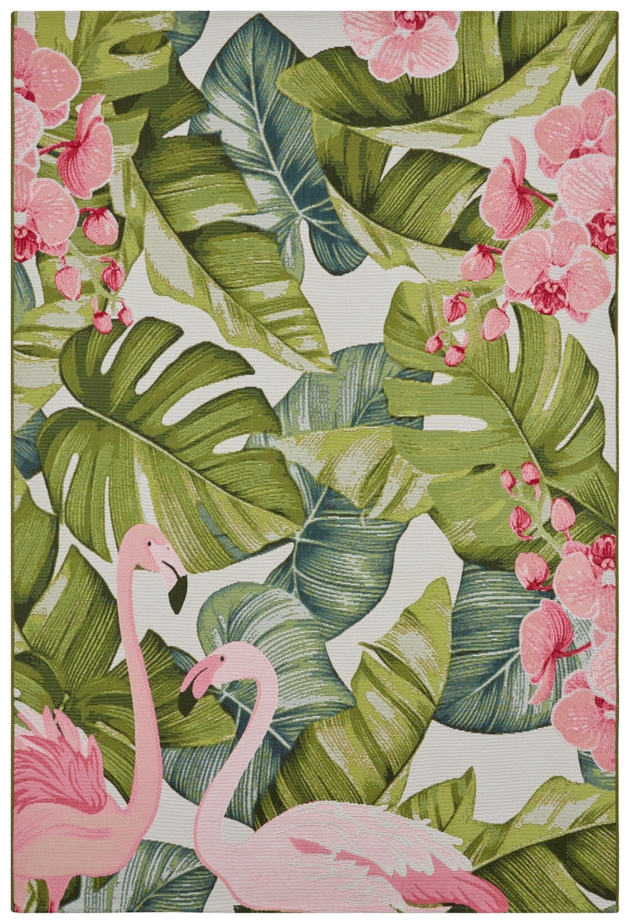 Levně Hanse Home Collection koberce Kusový koberec Flair 105614 Tropical Flamingo Multicolored – na ven i na doma - 120x180 cm