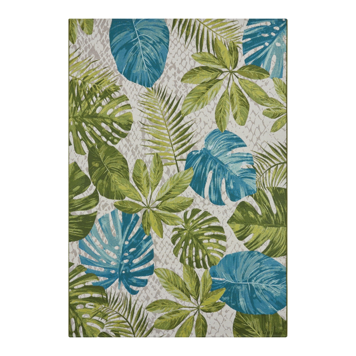 Kusový koberec Flair 105617 Tropical Leaves Turqouise Green – na ven i na doma