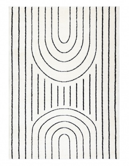 Levně Dywany Łuszczów Kusový koberec Mode 8494 geometric cream/black - 120x170 cm