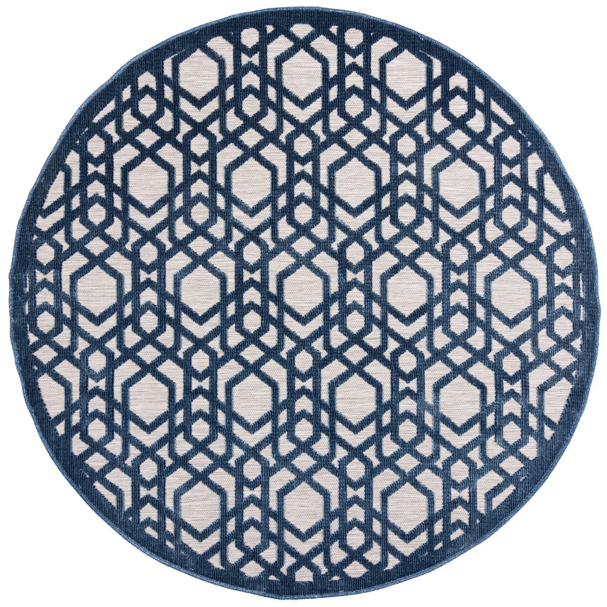 Levně Flair Rugs koberce Kusový koberec Piatto Oro Blue kruh – na ven i na doma - 160x160 (průměr) kruh cm