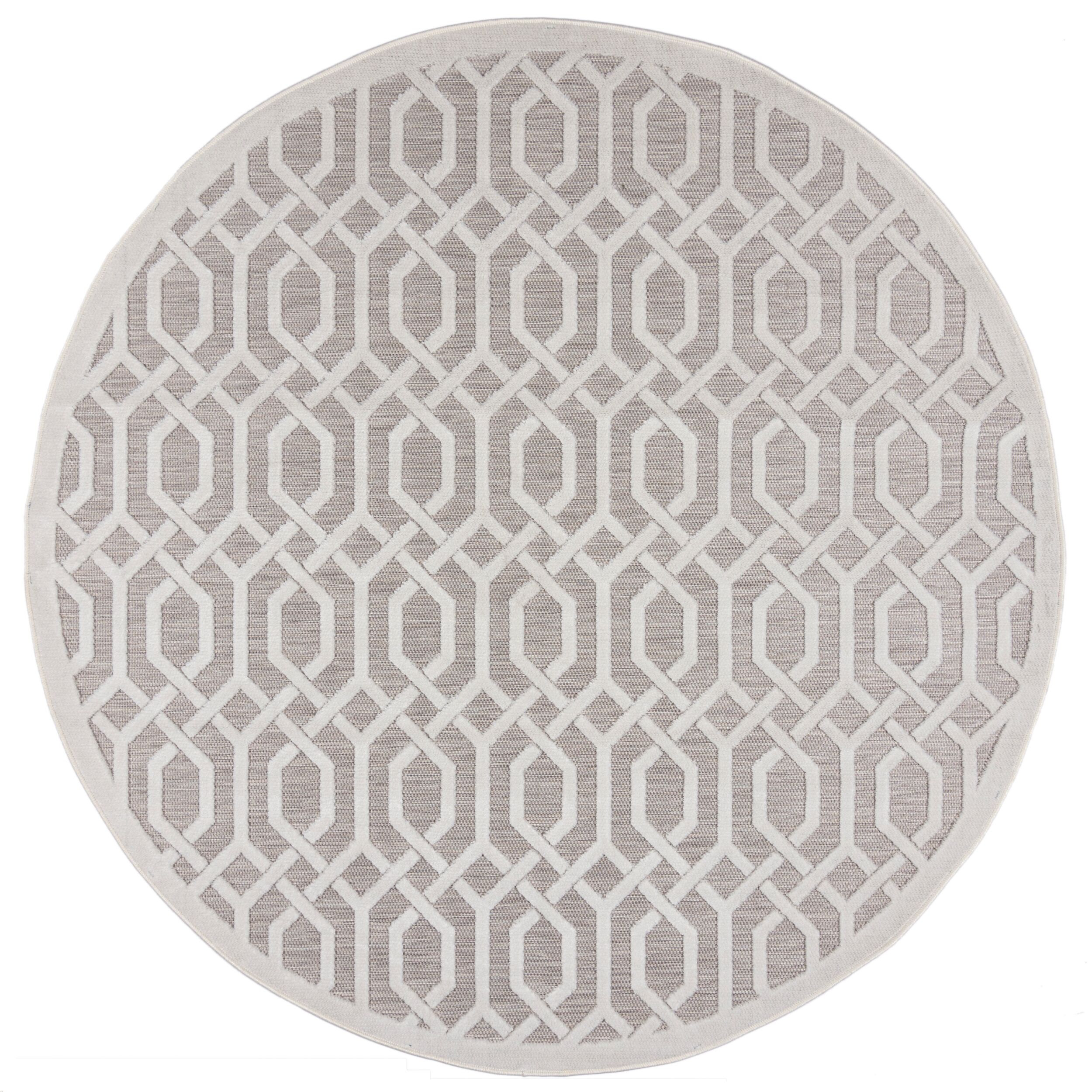 Levně Flair Rugs koberce Kusový koberec Piatto Mondo Natural kruh – na ven i na doma - 160x160 (průměr) kruh cm
