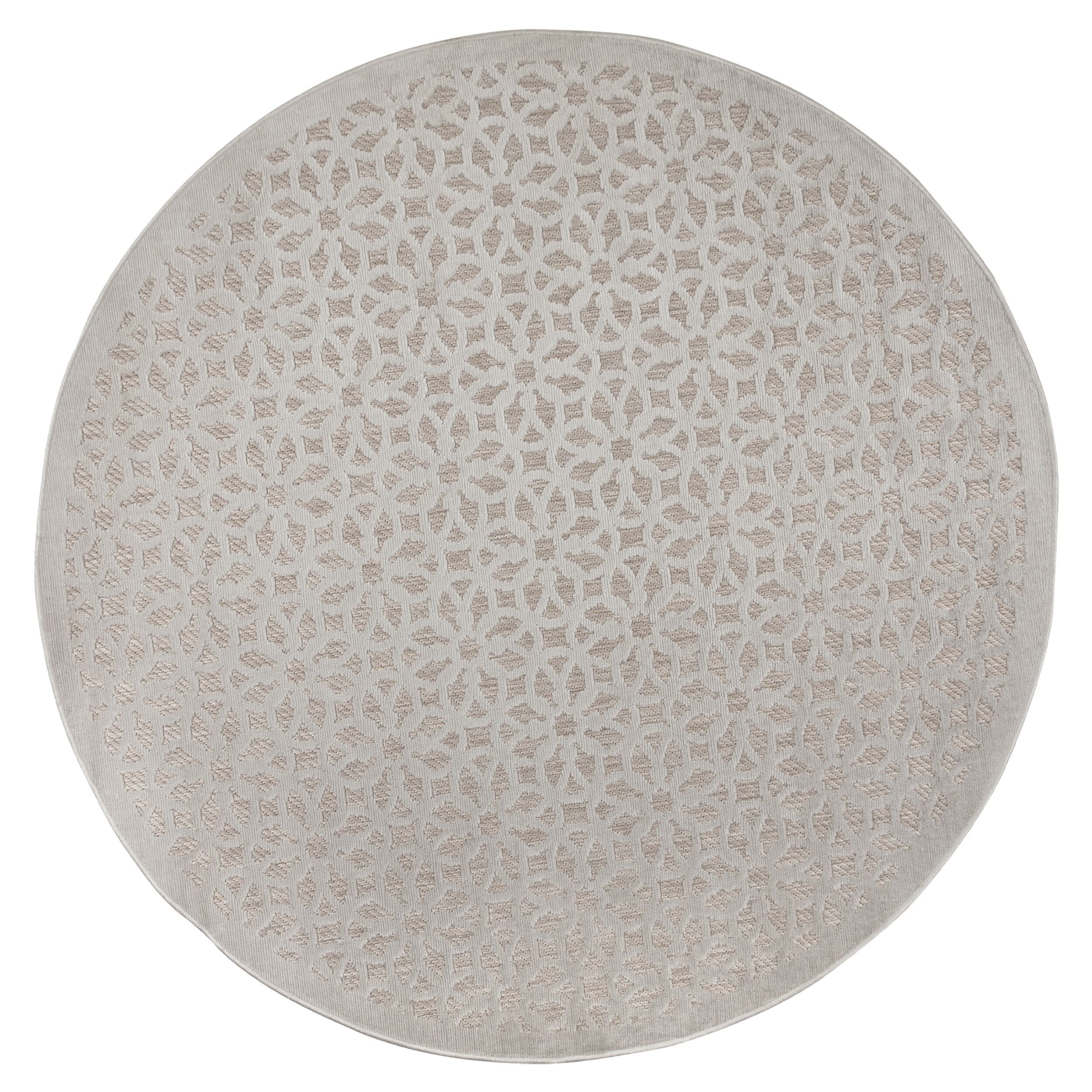 Levně Flair Rugs koberce Kusový koberec Piatto Argento Silver kruh – na ven i na doma - 160x160 (průměr) kruh cm