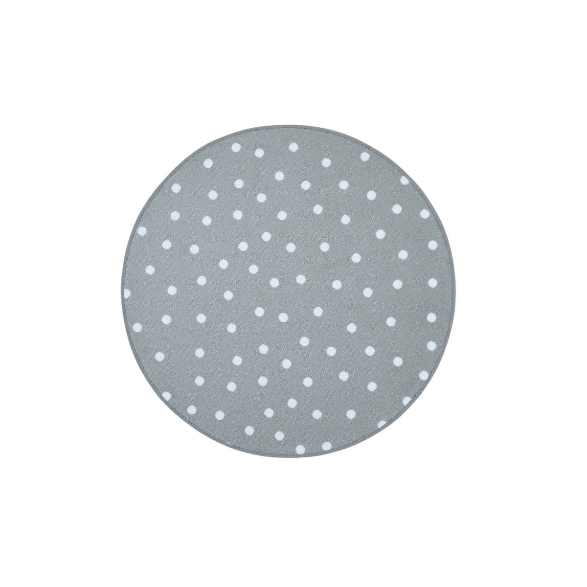 AKCE: 160x160 (průměr) kruh cm Kusový dětský koberec Puntík šedý kruh
