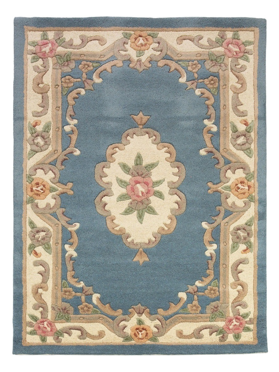 Levně Flair Rugs koberce Ručně všívaný kusový koberec Lotus premium Blue - 120x180 cm