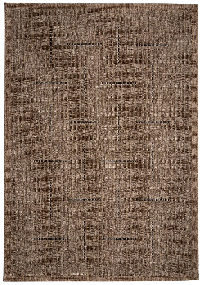 Levně Devos koberce Kusový koberec FLOORLUX Coffee/Black 20008 – na ven i na doma - 160x230 cm
