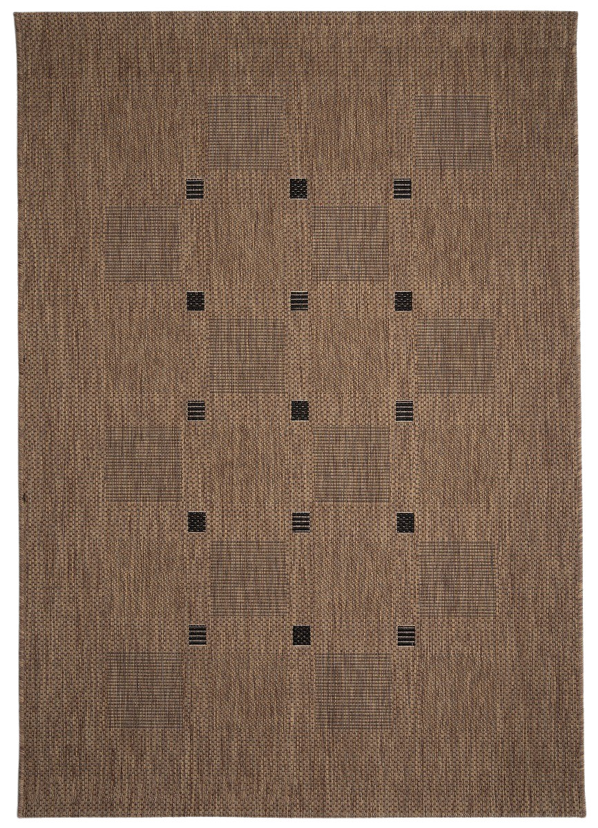 Levně Devos koberce Kusový koberec FLOORLUX Coffee/Black 20079 – na ven i na doma - 80x150 cm