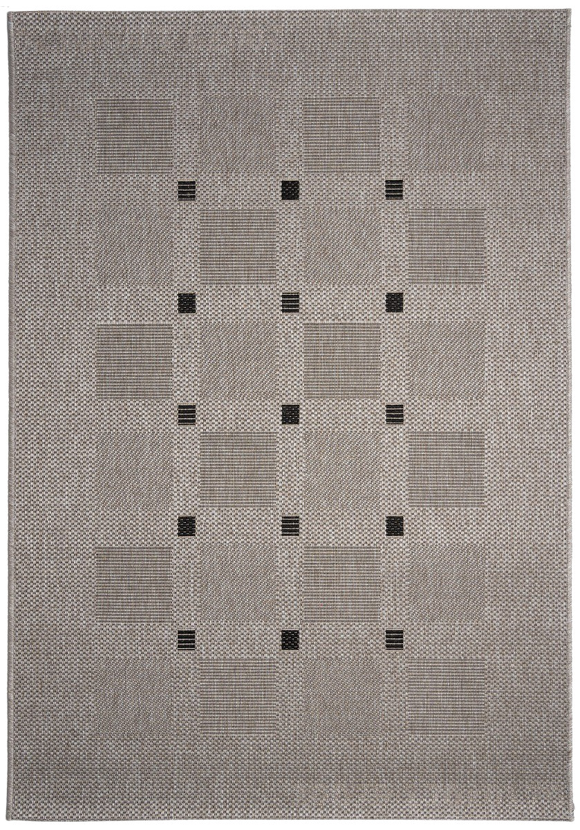 Levně Devos koberce Kusový koberec FLOORLUX Silver/Black 20079 – na ven i na doma - 120x170 cm