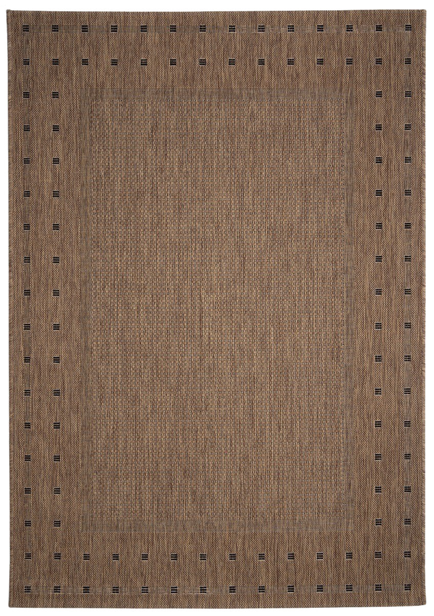 Levně Devos koberce Kusový koberec FLOORLUX Coffee/Black 20329 – na ven i na doma - 200x290 cm