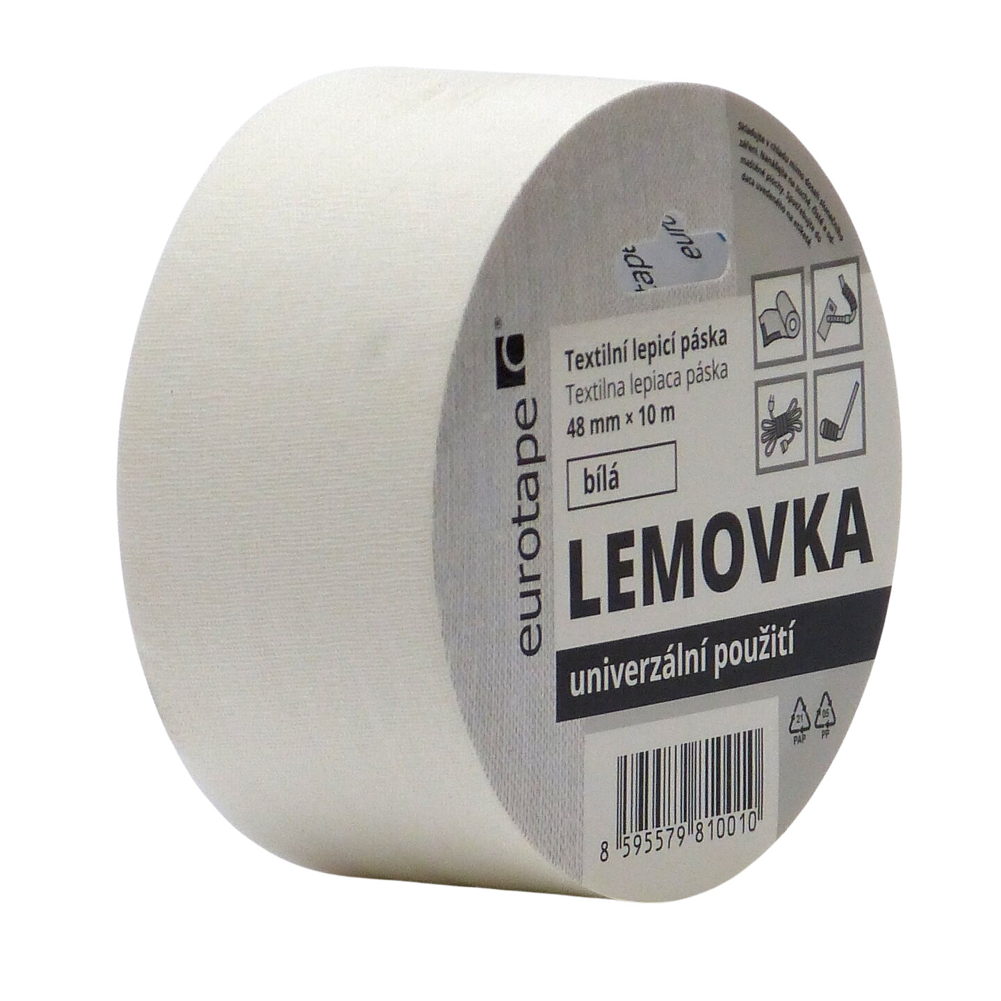 Levně Europack Lemovka - lemovací páska na koberce - bílá - Balení: Šířka 5 cm, návin 10 metrů
