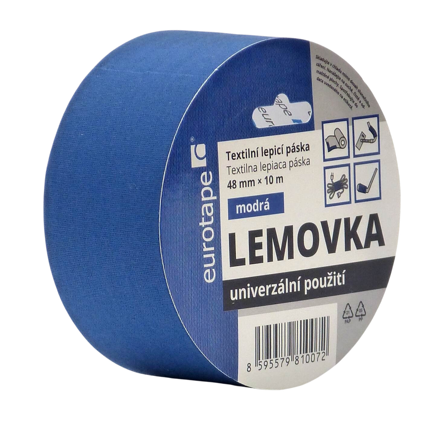Levně Europack Lemovka - lemovací páska na koberce - modrá - Balení: Šířka 5 cm, návin 10 metrů