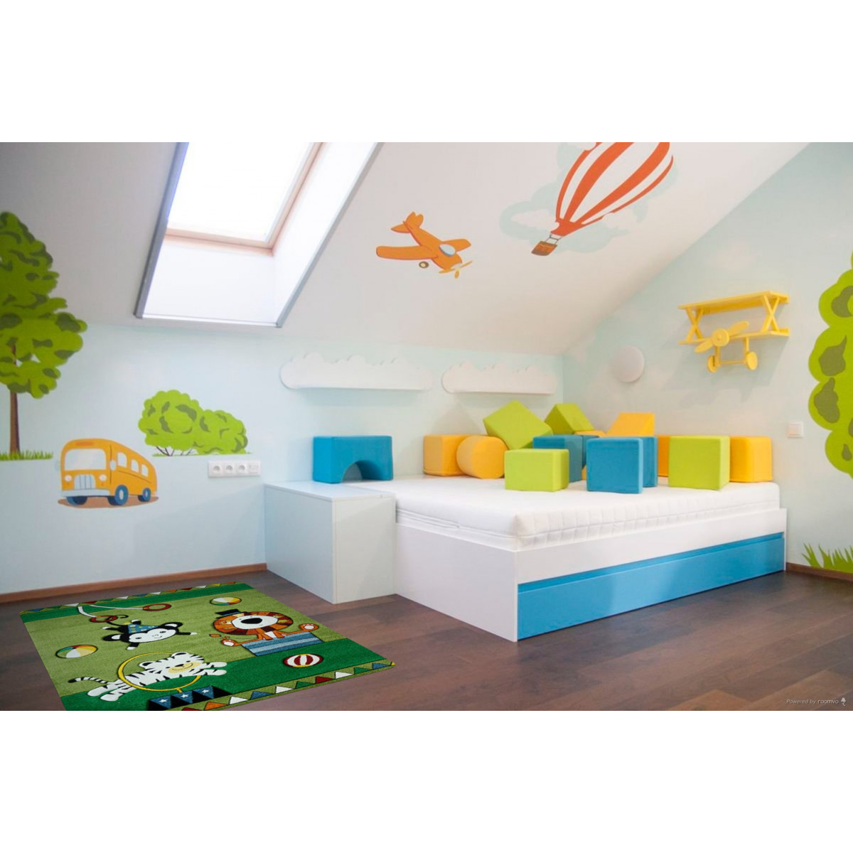 Dětský kusový koberec Smart Kids 22316 Green