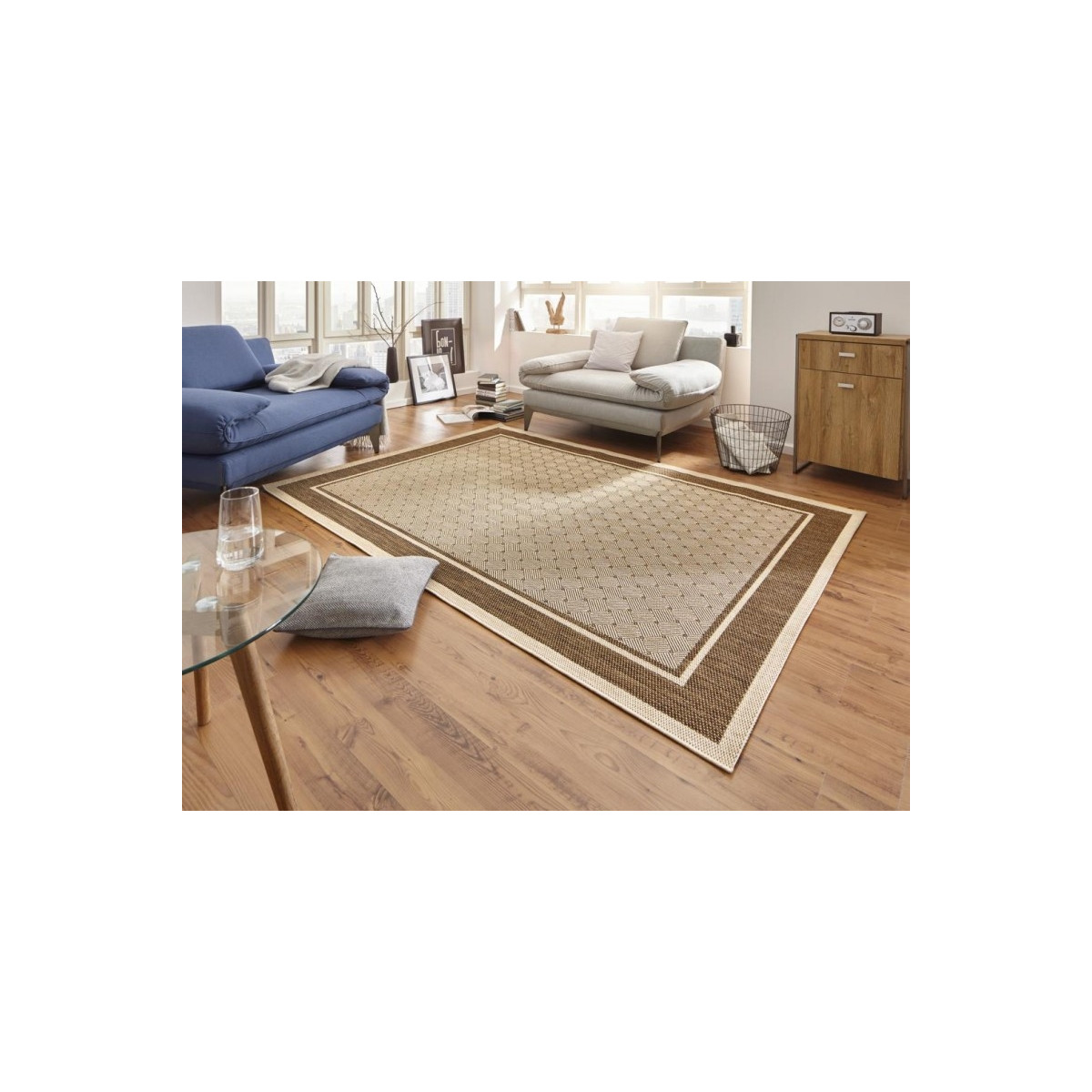 Kusový koberec Natural 102715 Classy Braun – na ven i na doma