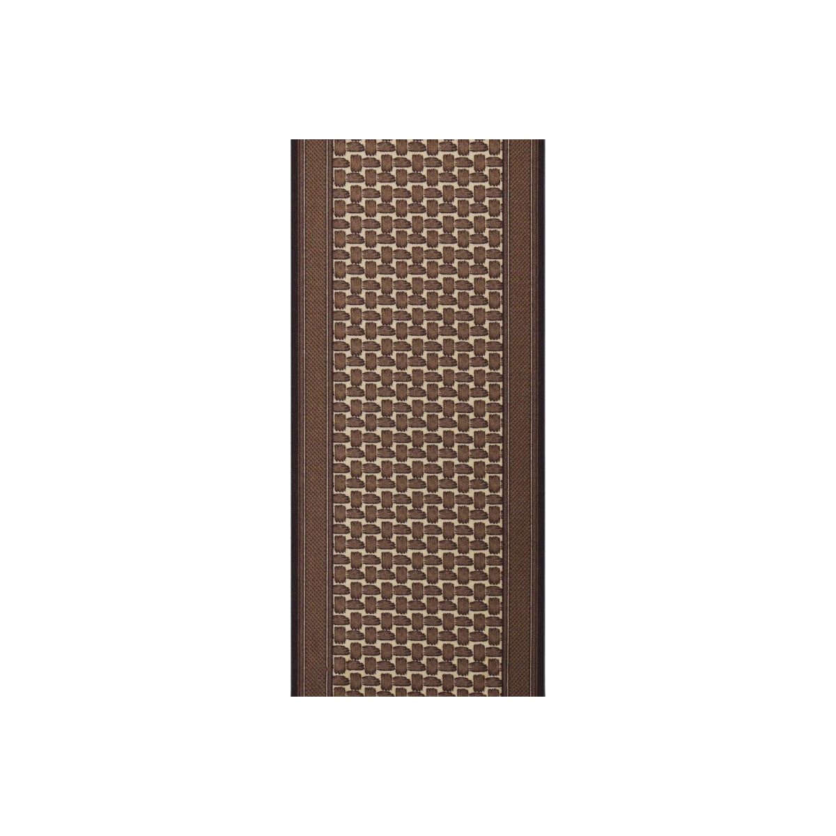 Protiskluzový běhoun na míru Zel 1002 Brown s obšitím