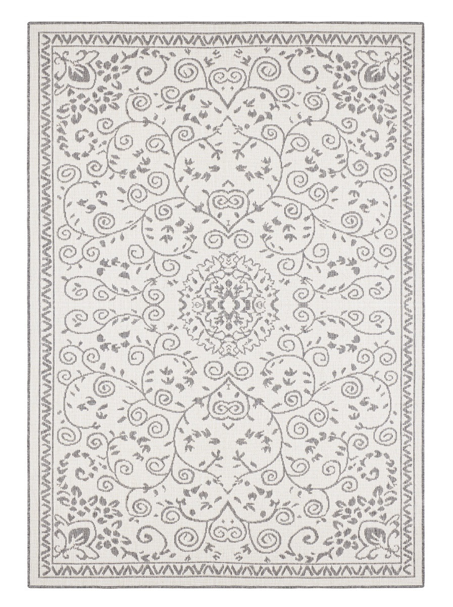 Levně NORTHRUGS - Hanse Home koberce Kusový koberec Twin Supreme 103866 Leyte Grey/Cream – na ven i na doma - 120x170 cm