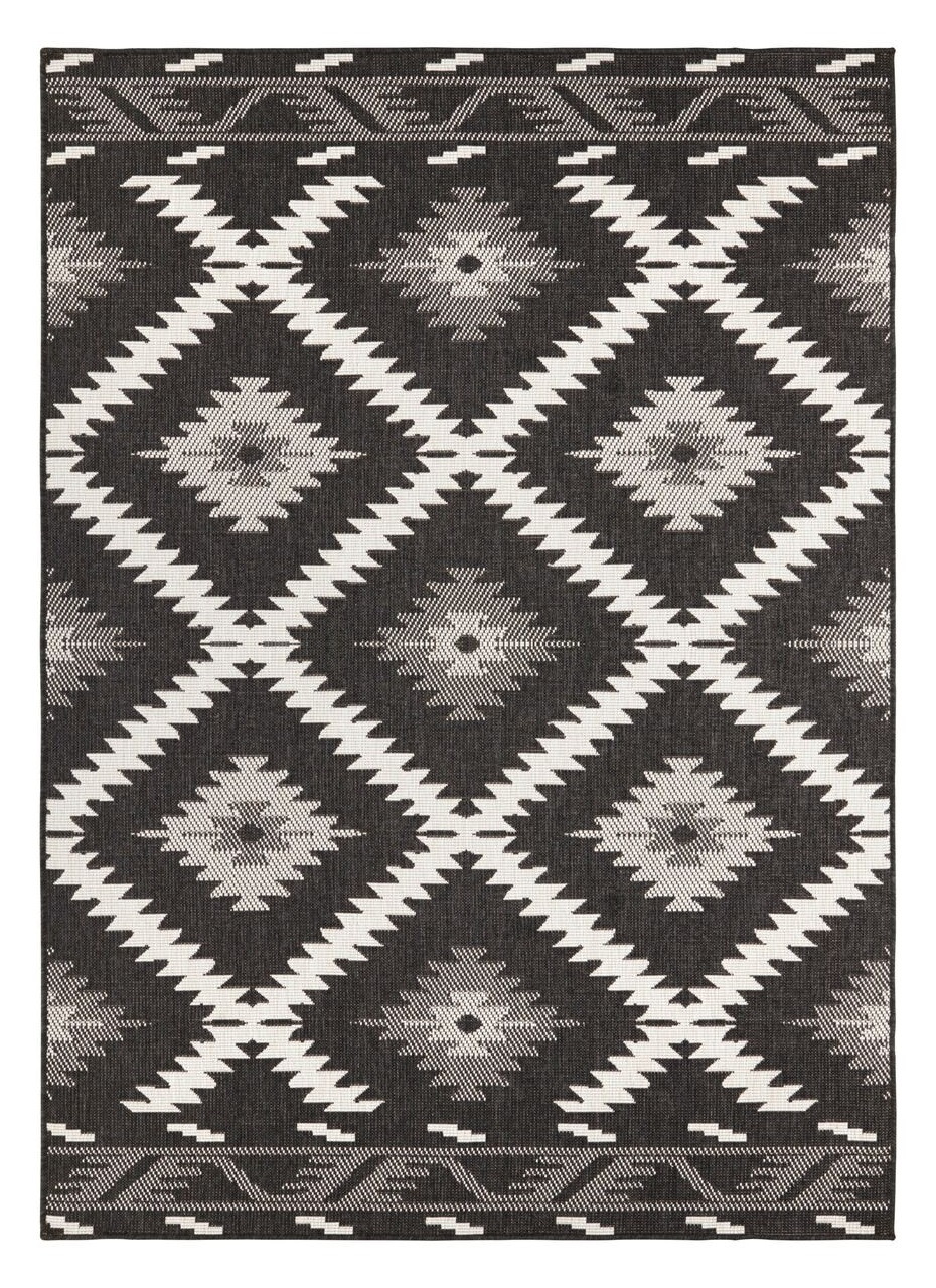 Levně NORTHRUGS - Hanse Home koberce Kusový koberec Twin Supreme 103429 Malibu black creme – na ven i na doma - 120x170 cm