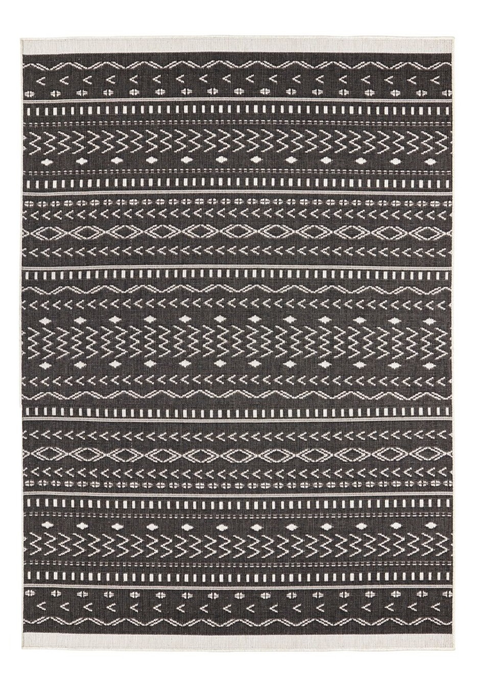 Levně NORTHRUGS - Hanse Home koberce Kusový koberec Twin Supreme 103438 Kuba black creme – na ven i na doma - 80x250 cm