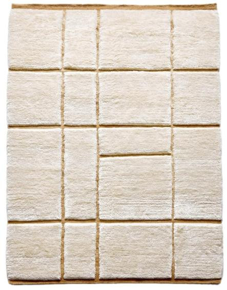 Levně Diamond Carpets koberce Ručně vázaný kusový koberec Radiant Mohair DESP P41 Mohair White - 80x150 cm