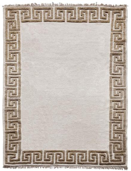 Ručně vázaný kusový koberec Greek DESP P86 Ivory White Antique Mud