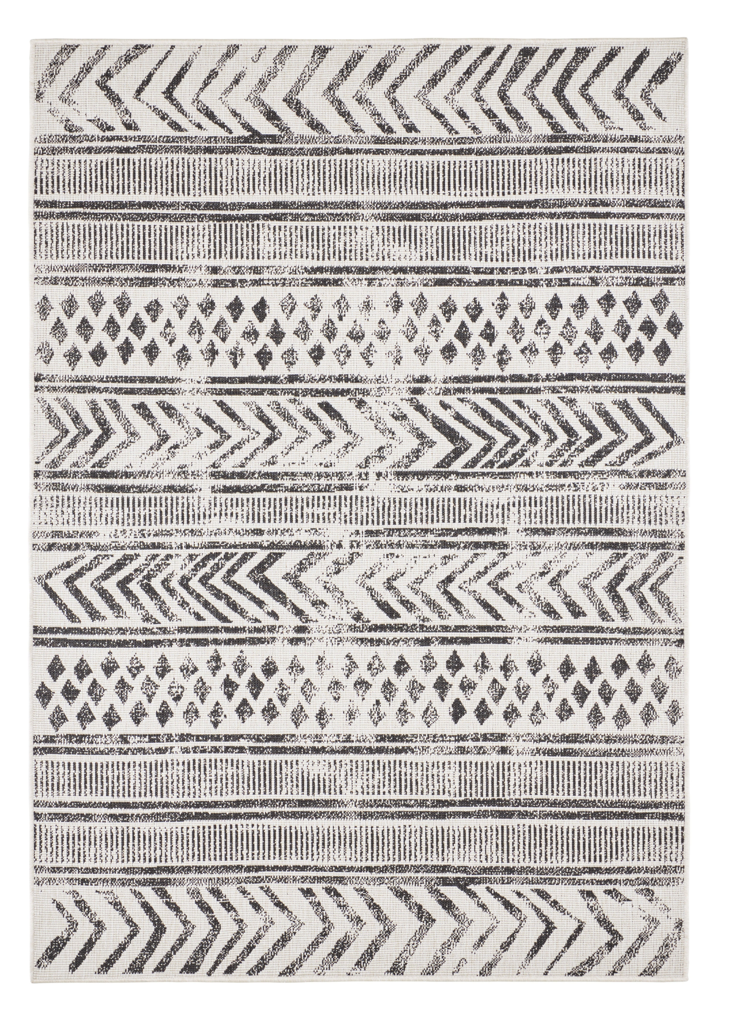 Levně NORTHRUGS - Hanse Home koberce Kusový koberec Twin Supreme 103860 Biri Black/Cream – na ven i na doma - 120x170 cm