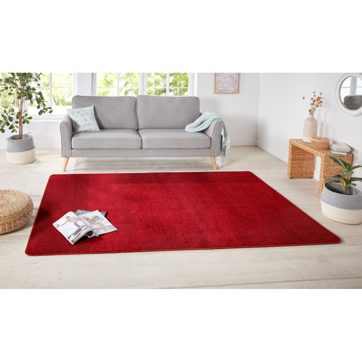 Kusový koberec Nasty 101151 Rot 200x200 cm čtverec