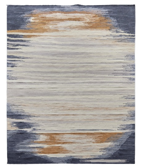 Levně Diamond Carpets koberce Ručně vázaný kusový koberec Ombre Paris DESP HL64 Ivory Charcoal - 120x170 cm