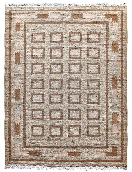 Levně Diamond Carpets koberce Ručně vázaný kusový koberec Guggenheim DESP P81 Brown Natural - 160x230 cm